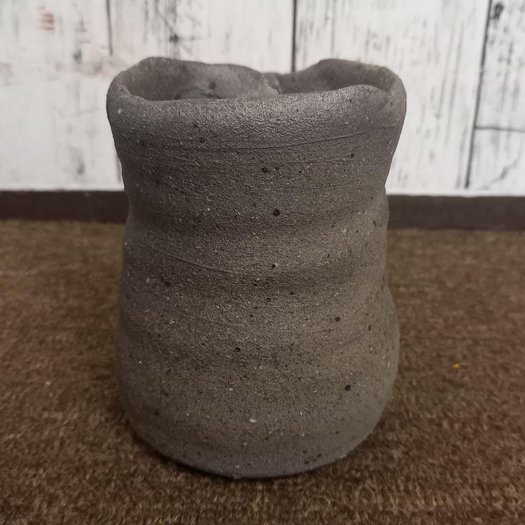 珠洲古窯 燻べ焼 ジョッキ 2客 ペア 中山達磨 栞付 未使用 木箱付き