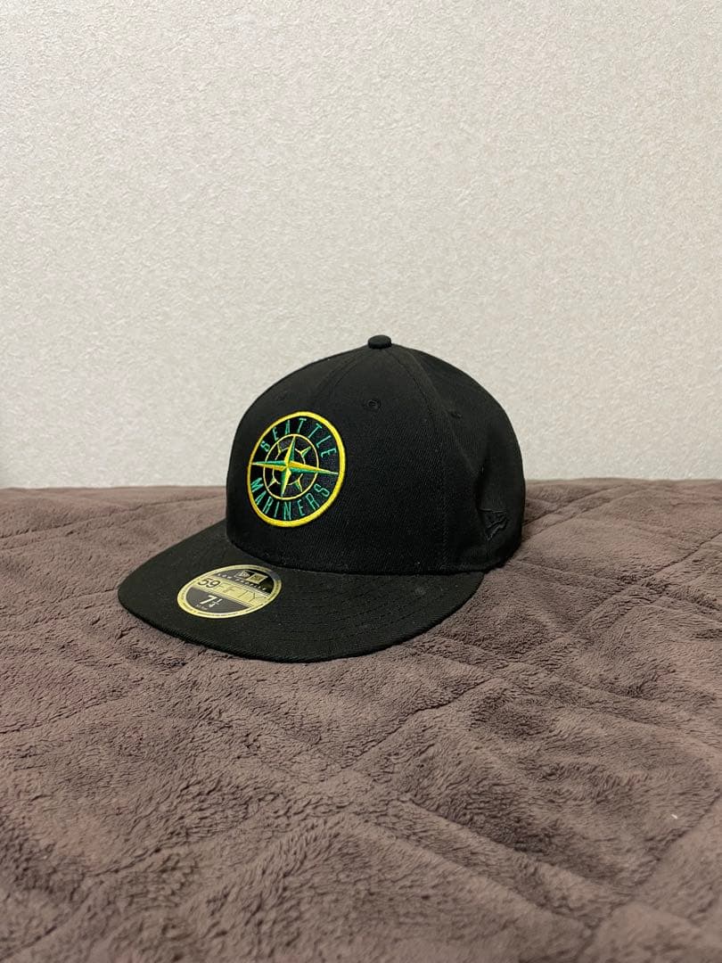 40周年ブラックキャップ MLB シアトル・マリナーズ　stone 