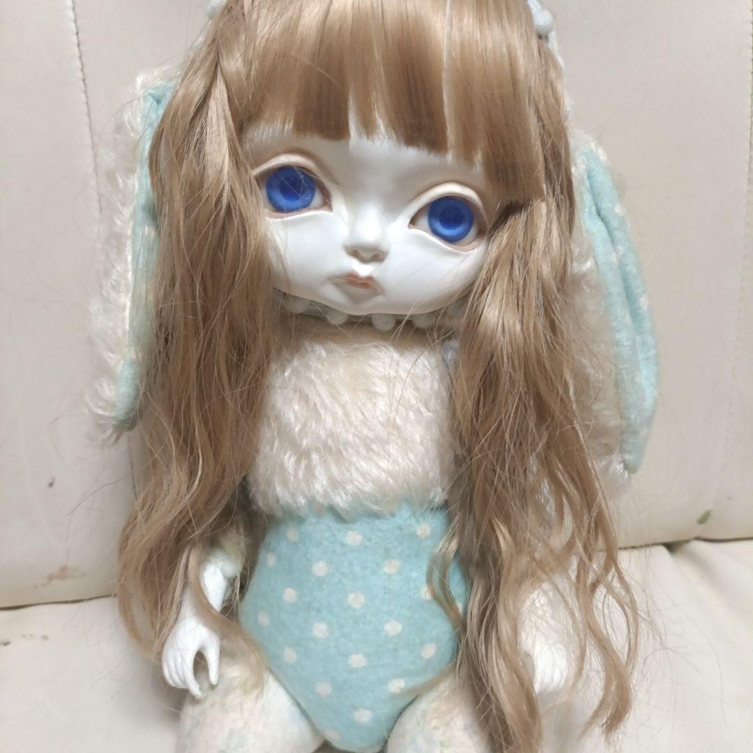 福寿ドール　ウサギ耳付きぬいぐるみ人形