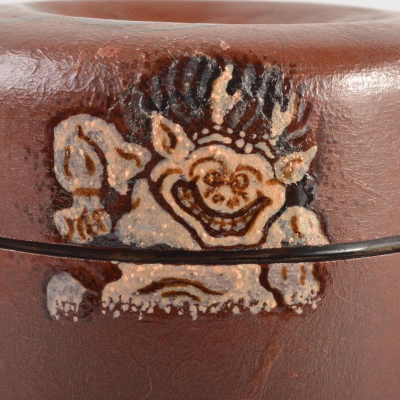 茶道具　竹器師　黒田宗博作　巴蒔絵　竹中棗　紫野　上田義山極め箱　V　6343