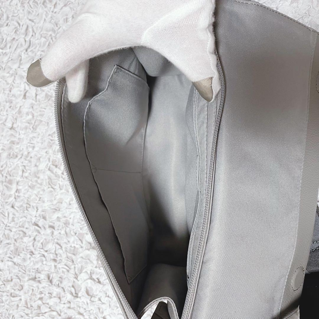 未使用級✨ear PAPILLONNER ワイドテープショルダーバッグ グレー