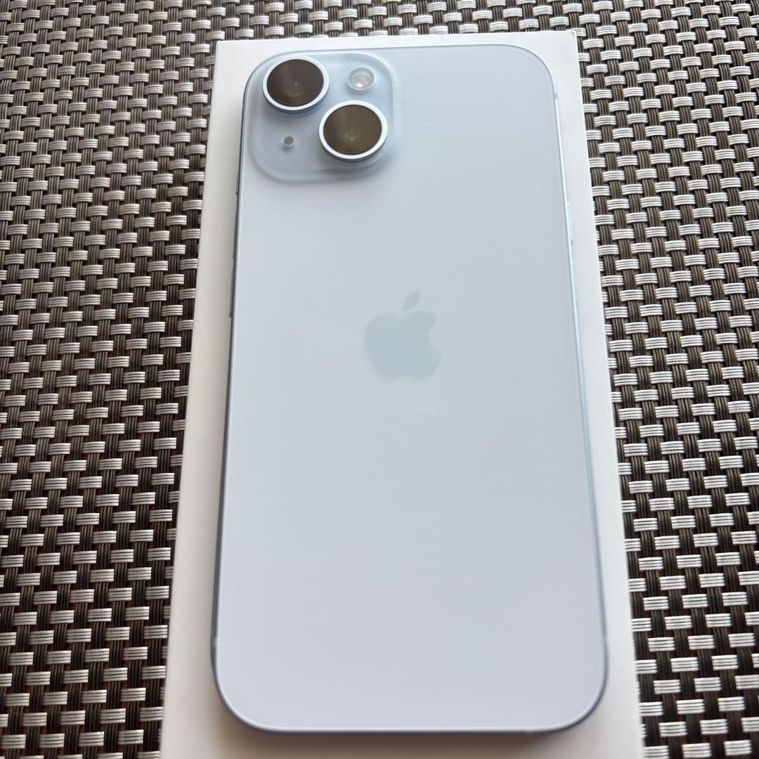 【美品】iPhone15 128GB 保証付き 最大容量100% ブルー