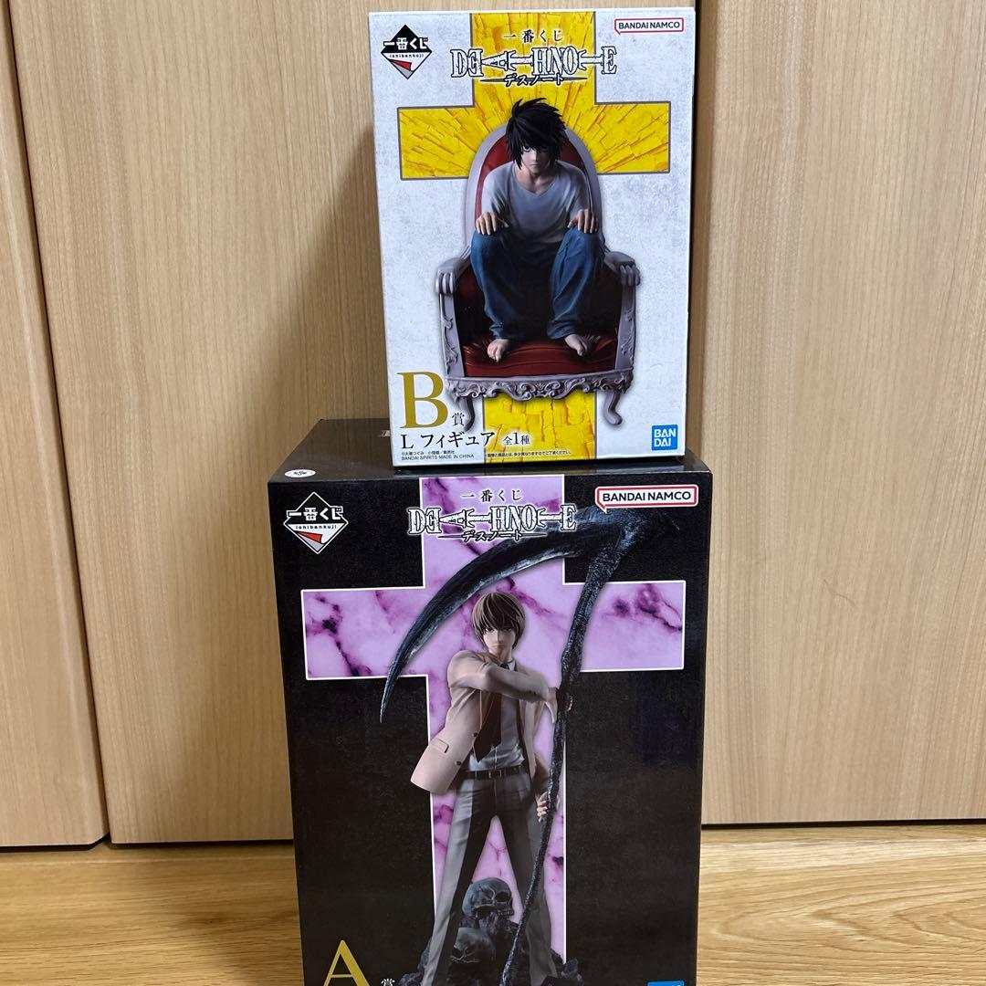 デスノート A賞　夜神月フィギュア&B賞　Lフィギュア
