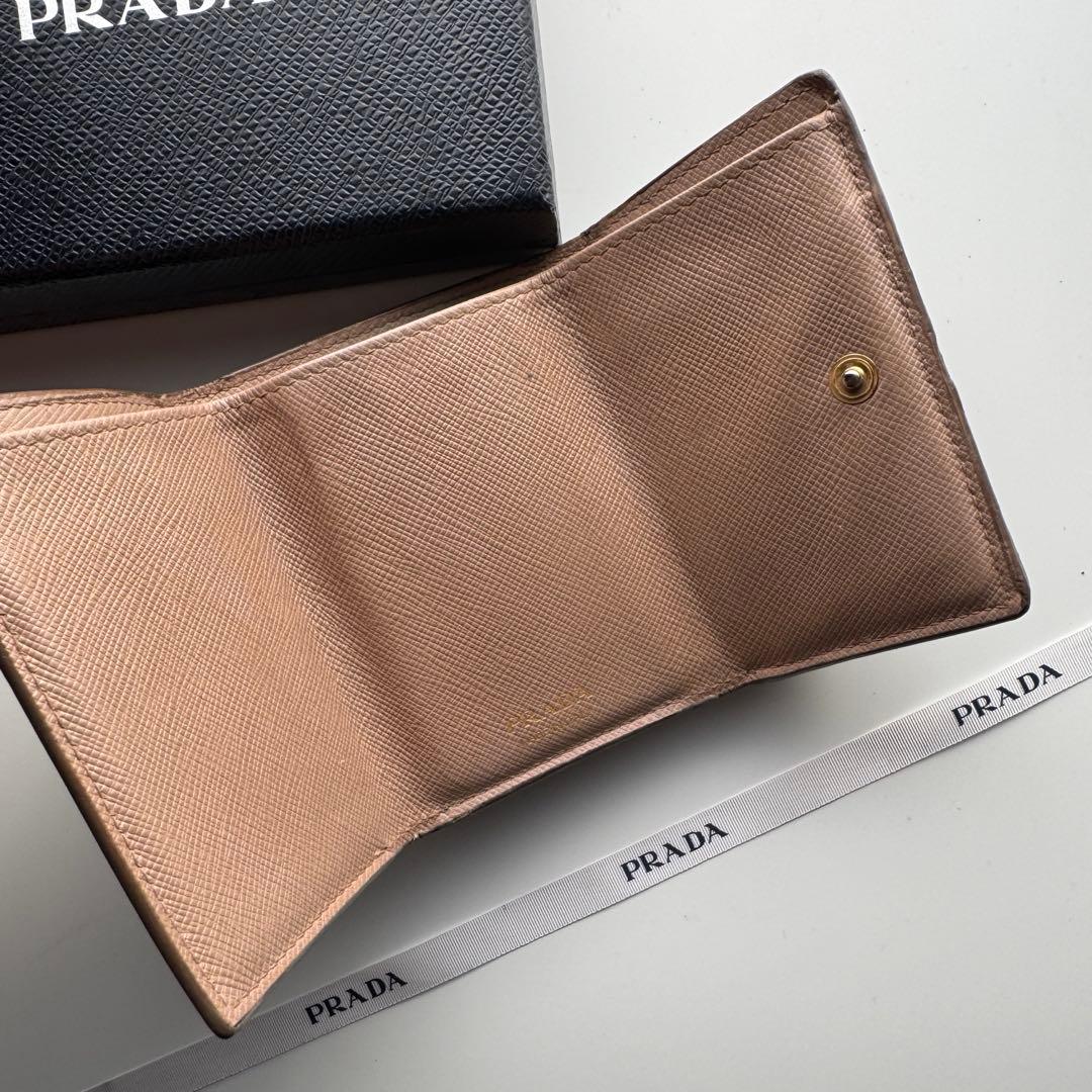 【美品】 148 PRADA プラダ 3つ折り財布 ミニ財布