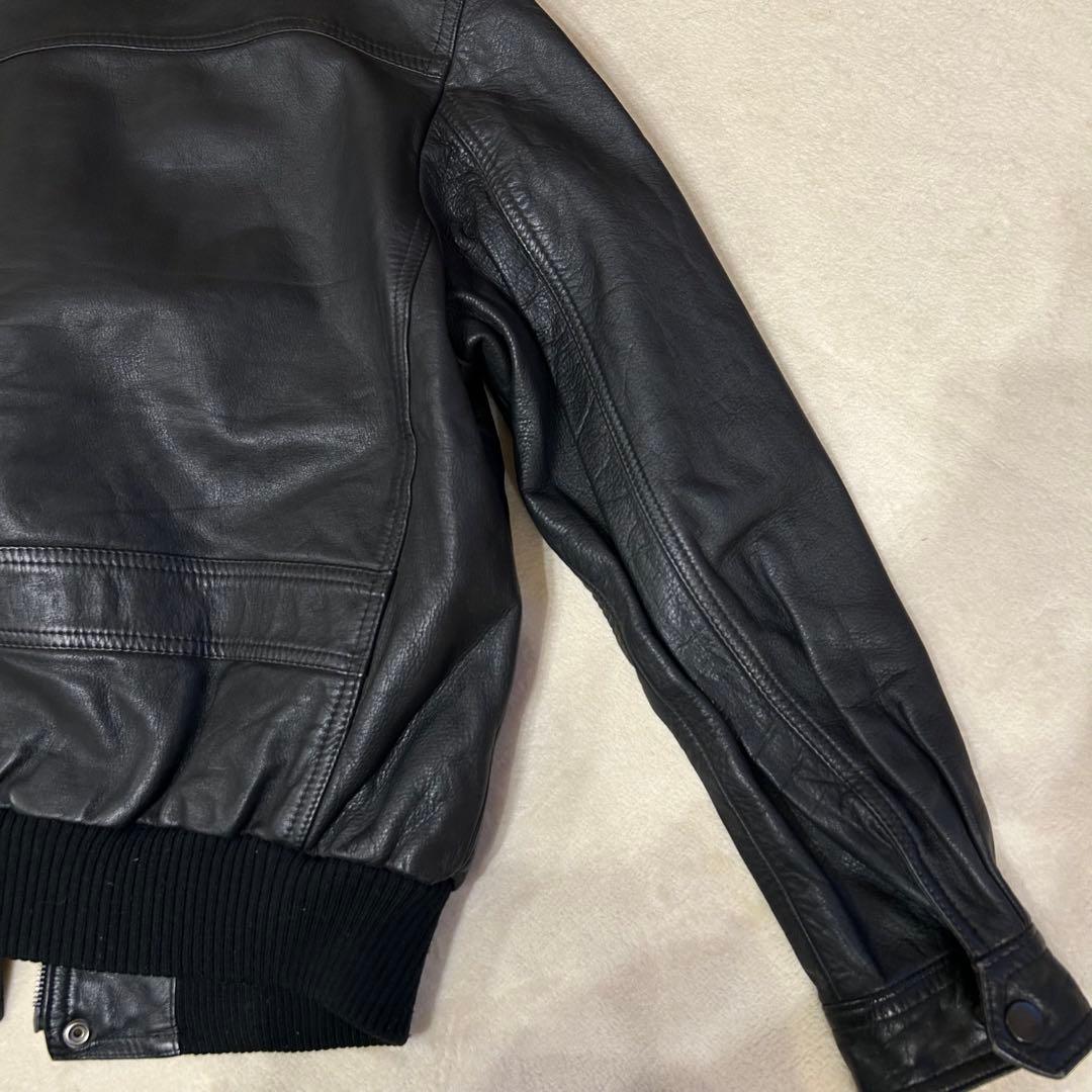 未使用級 vintage レザー G1 フライトジャケット MA-1 ファー