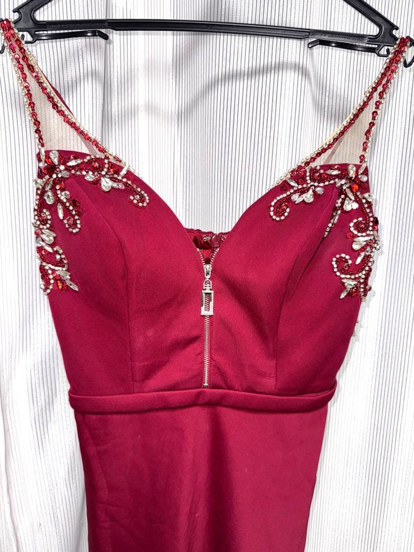 Sugar【IRMA】 フロントジップ ノースリーブ ロングドレス Mサイズ