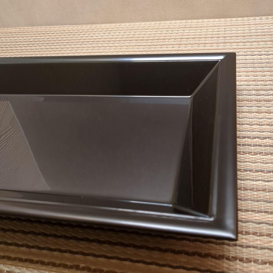 茶道具　香道具　香盆　長盆　長四方形　黒　真塗り　木製　裏千家