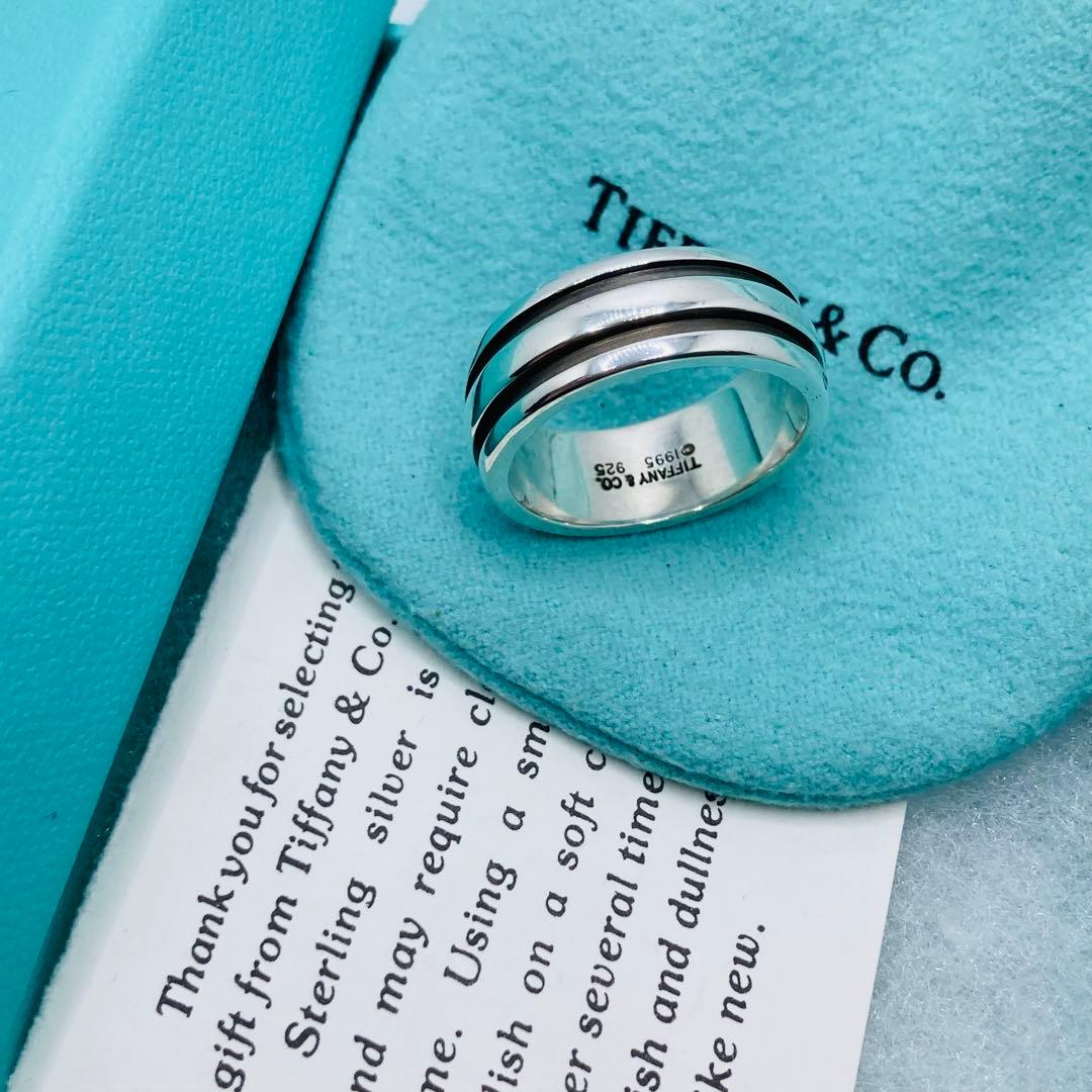極美品✨ ティファニー リング ダブルライン AG925 #20