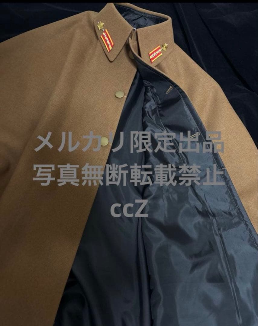 【特別企画・激レア】日本帝国陸軍 憲兵将校　焦香色ウール／マント　階級章　徽章付