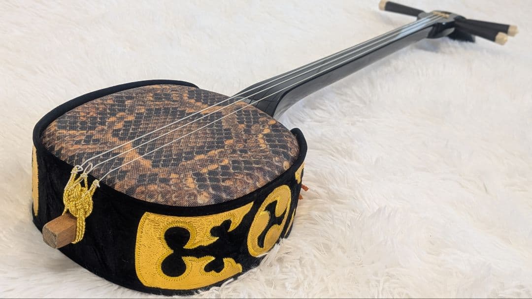 【美品】沖縄三線　人工皮　2WAYソフトケース付き　初心者