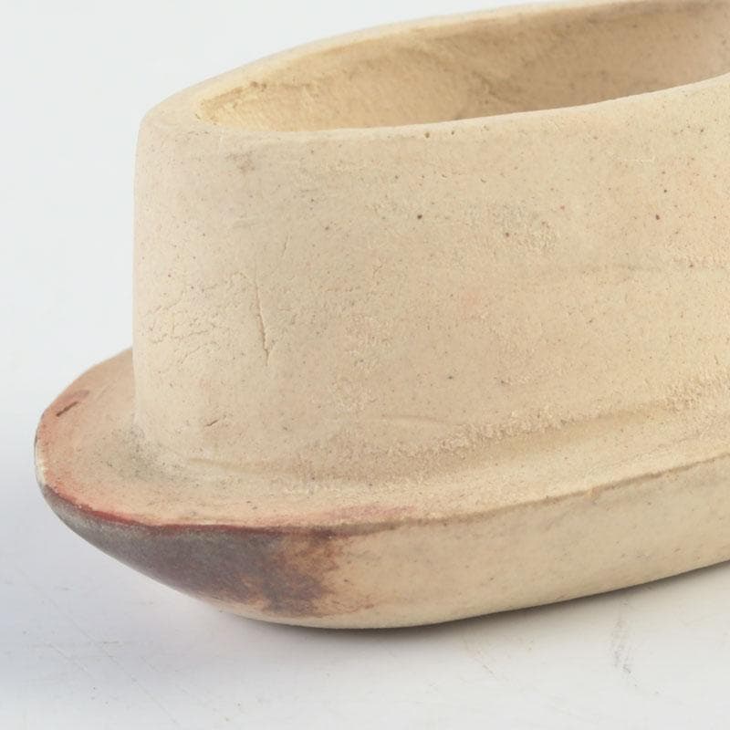 茶道具　萬古焼　森翠峰作　川蝉香合　共箱　V　9494