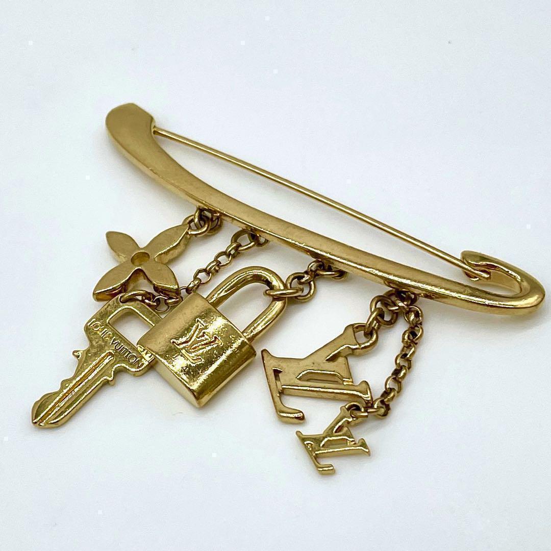 【極美品 鑑定済】ルイヴィトン ピン ブローチ ブロッシュ エバングル ヌリス