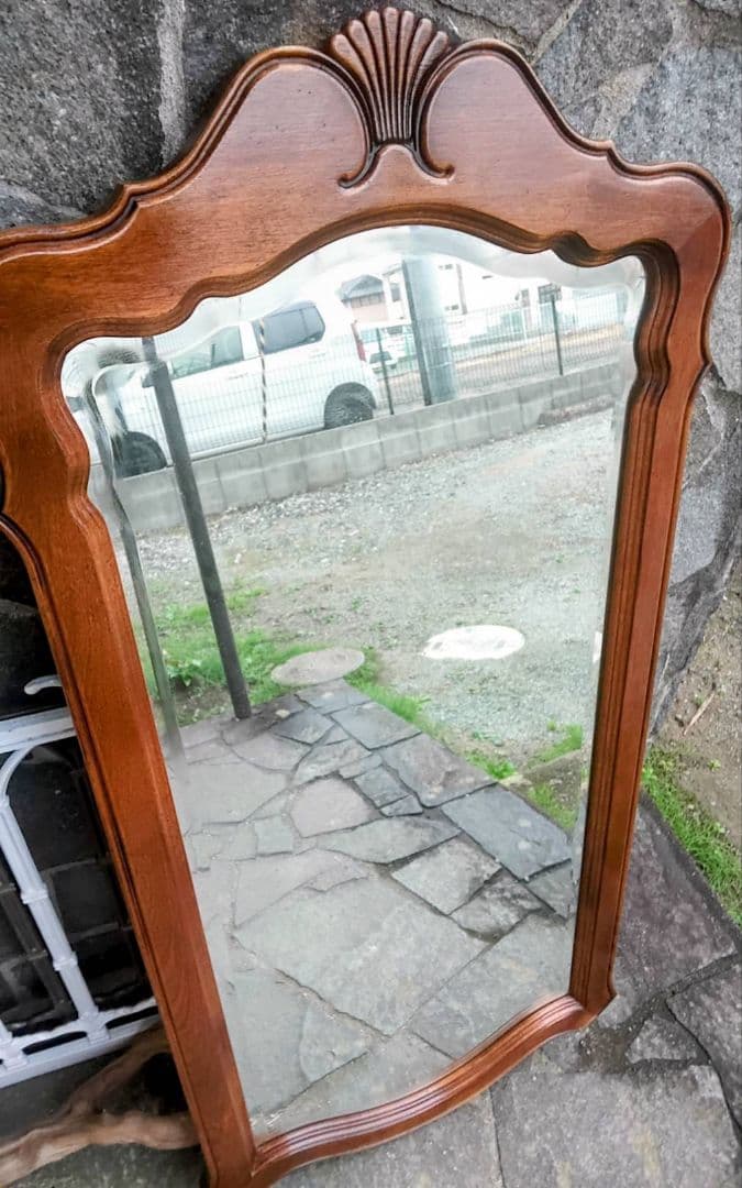 海外ヴィンテージ木製全身鏡