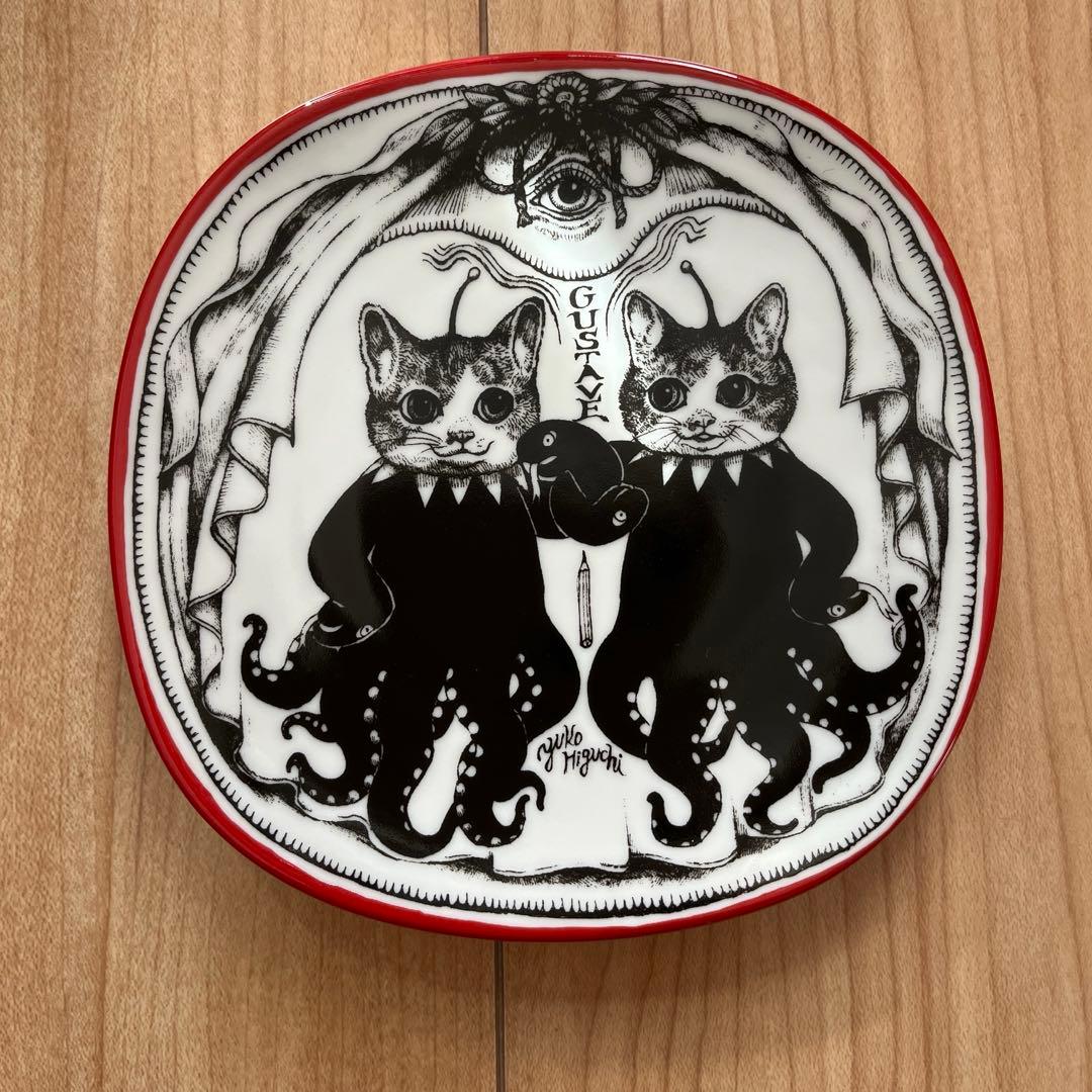 【新品・未使用】ヒグチユウコ九谷焼絵皿　ギュスターヴくん