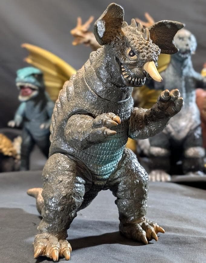 昭和ゴジラ・キングギドラ・ゴロザウルス・バラゴン他（バンダイ）ソフビ７体セット