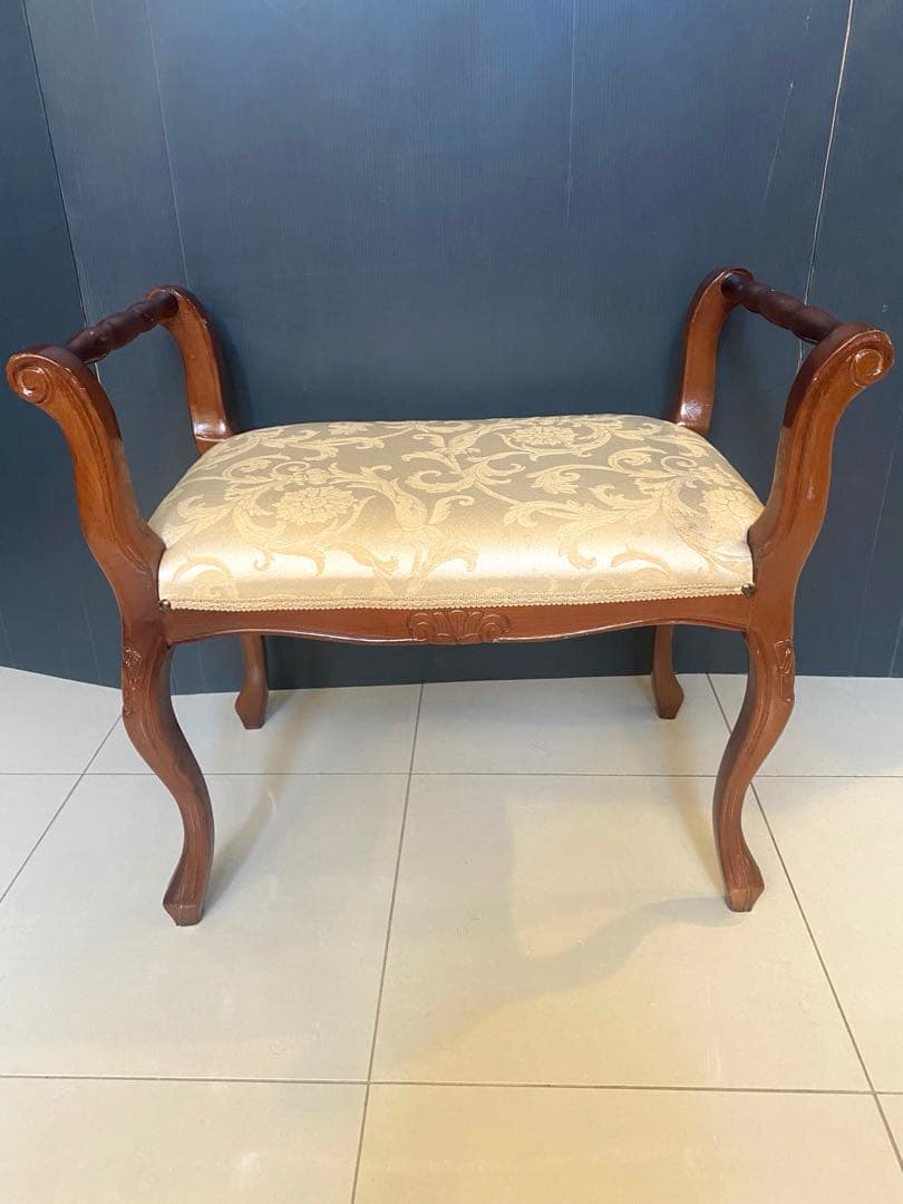 タロッコ 肘付きスツール 布張り ゴブラン チェア ストライプ イタリア製