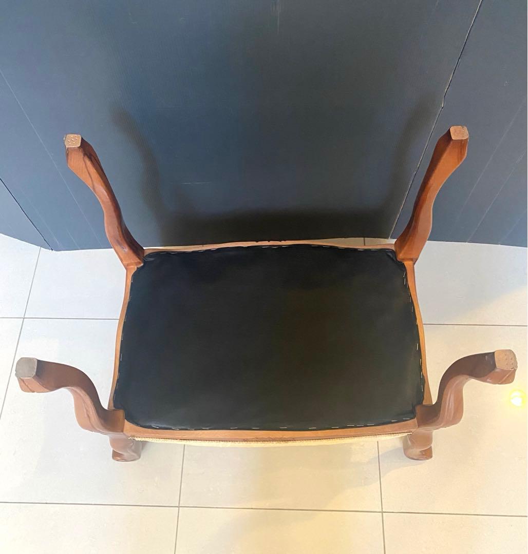 タロッコ 肘付きスツール 布張り ゴブラン チェア ストライプ イタリア製