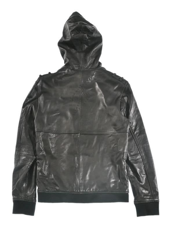archive レザー　ジップフーディー