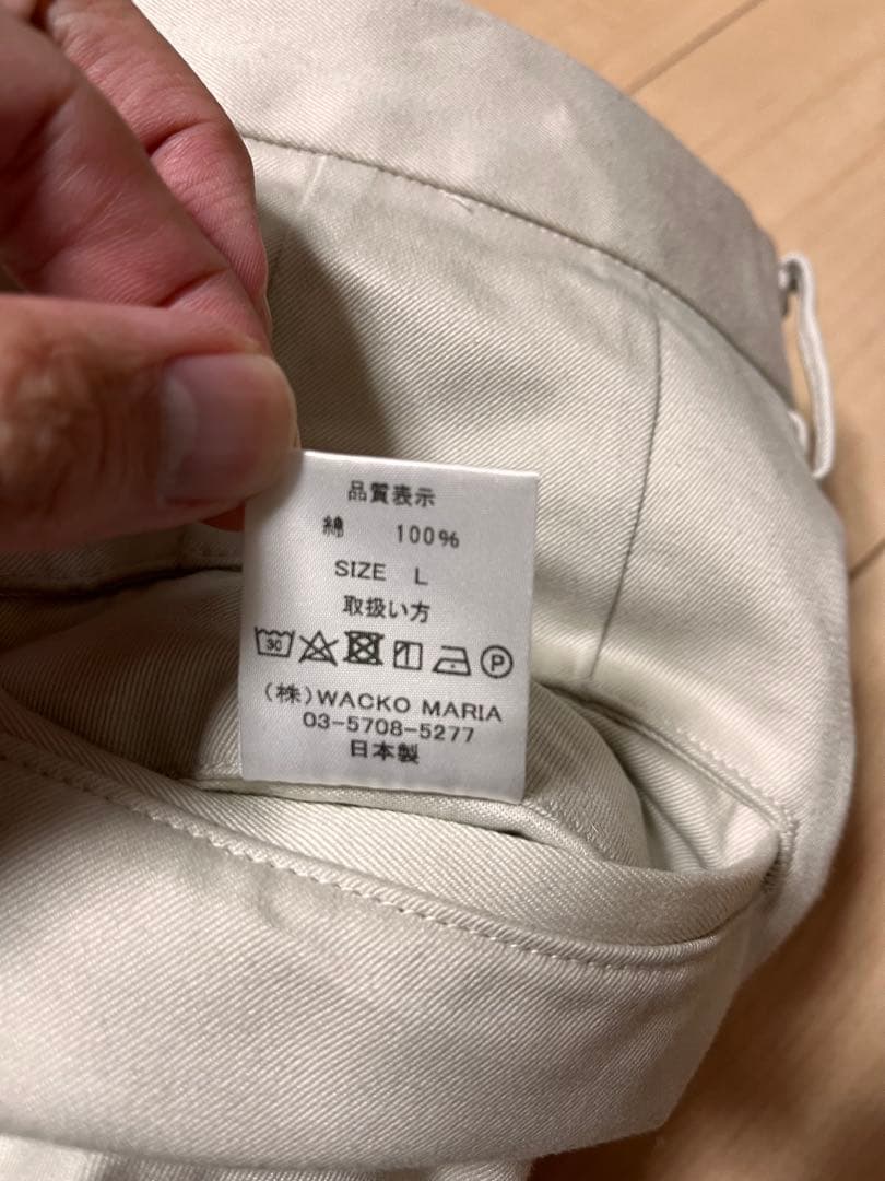 パンツ WACKOMARIA DOUBLE PLEATED CHINO TROUSERS