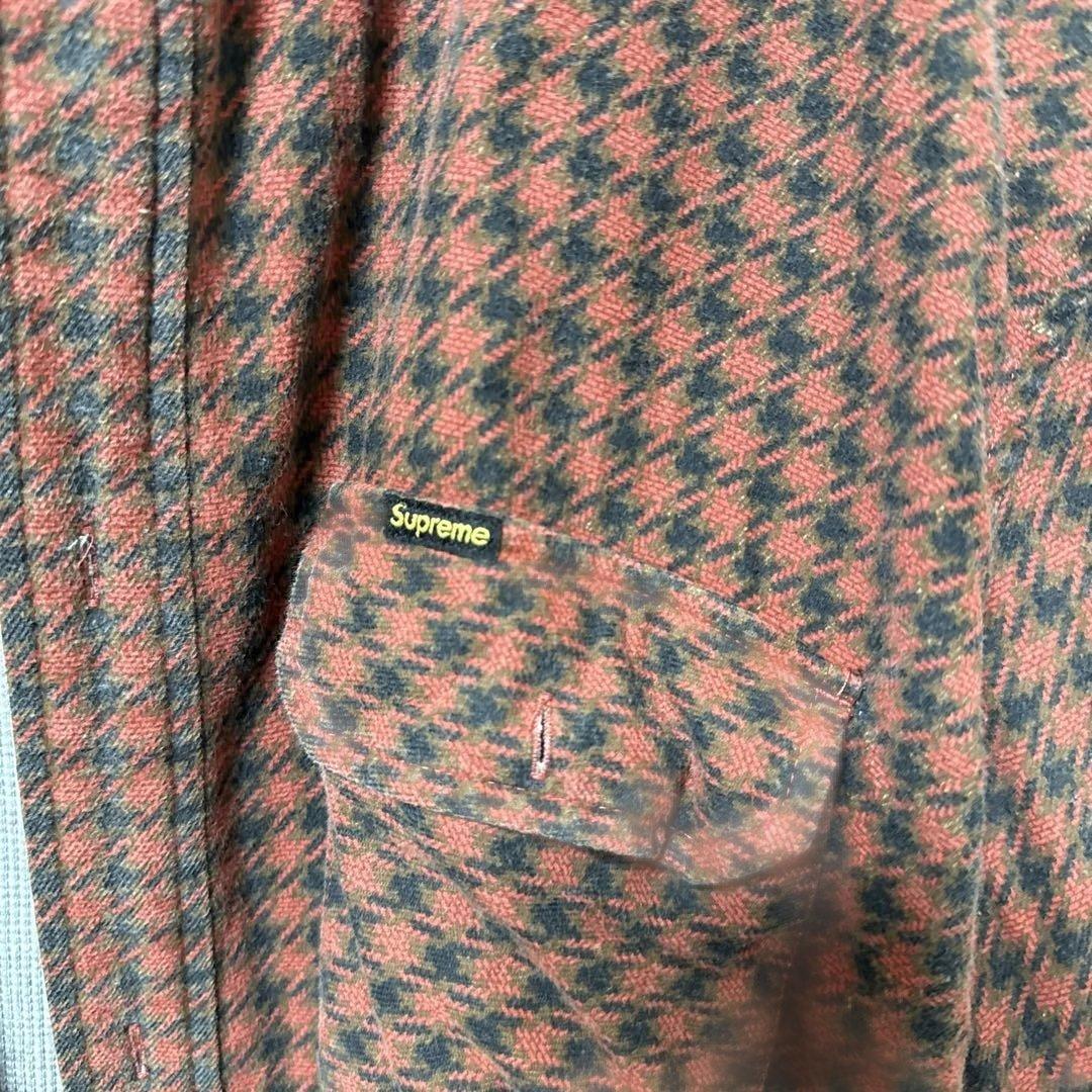 ジャケット・アウター Supreme Houndstooth Flannel Hooded Shirt