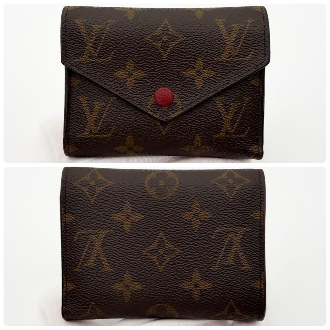 もーちゃん様　ルイヴィトン モノグラム ヴィクトリーヌ フューシャ 折り財布