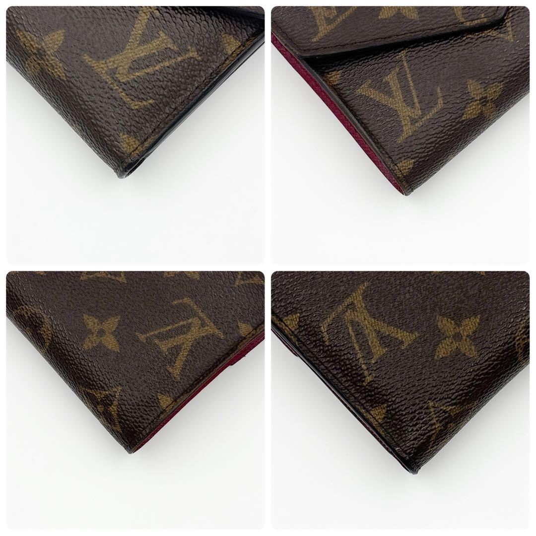 もーちゃん様　ルイヴィトン モノグラム ヴィクトリーヌ フューシャ 折り財布