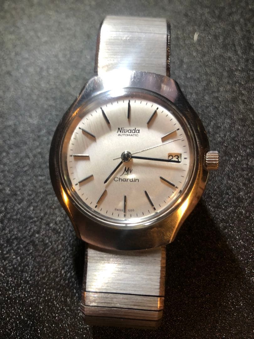 美品★稼動良好★ニバダ　シャルダン　自動巻　ヴィンテージ　メンズ　腕時計