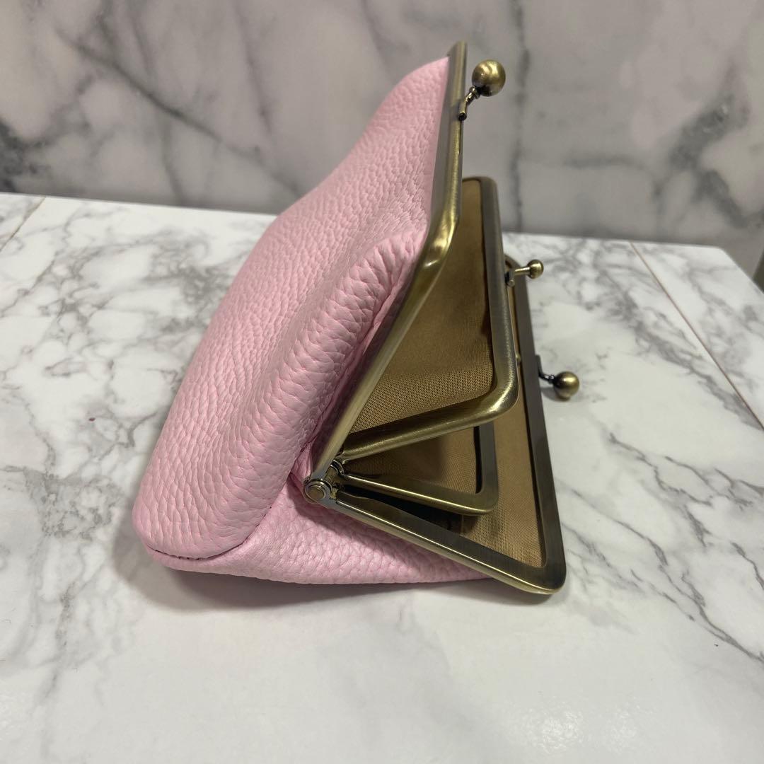 花花ハンドメイド　本革親子がま口長財布2点