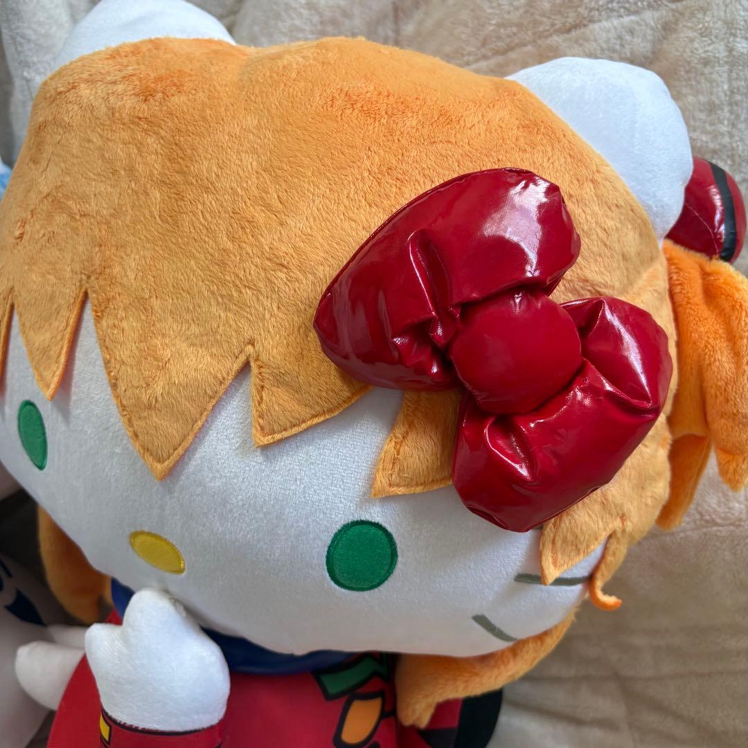 [週末セール] エヴァンゲリオン　ハローキティ　アスカ　綾波レイ　特大ぬいぐるみ