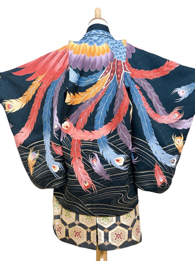 花わらべブランド着物♡七五三　5歳　男の子　フルセット　一式　黒