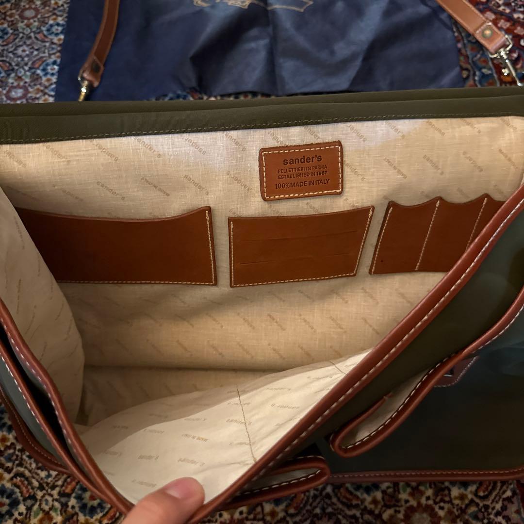 sanders ガーメントバッグ オリーブグリーン