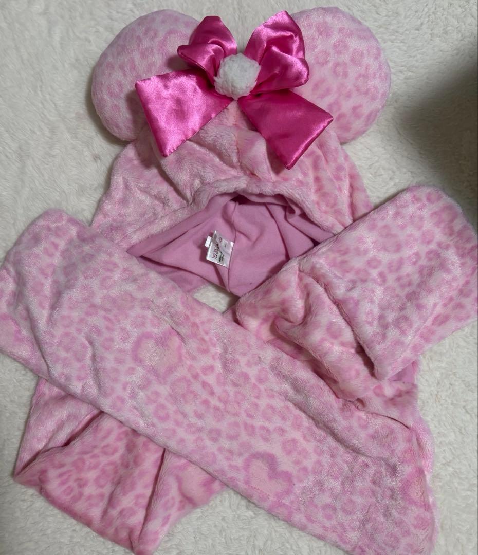 ディズニー ヒョウ柄 ピンクマフラーファンキャップ 値下げOK‼️