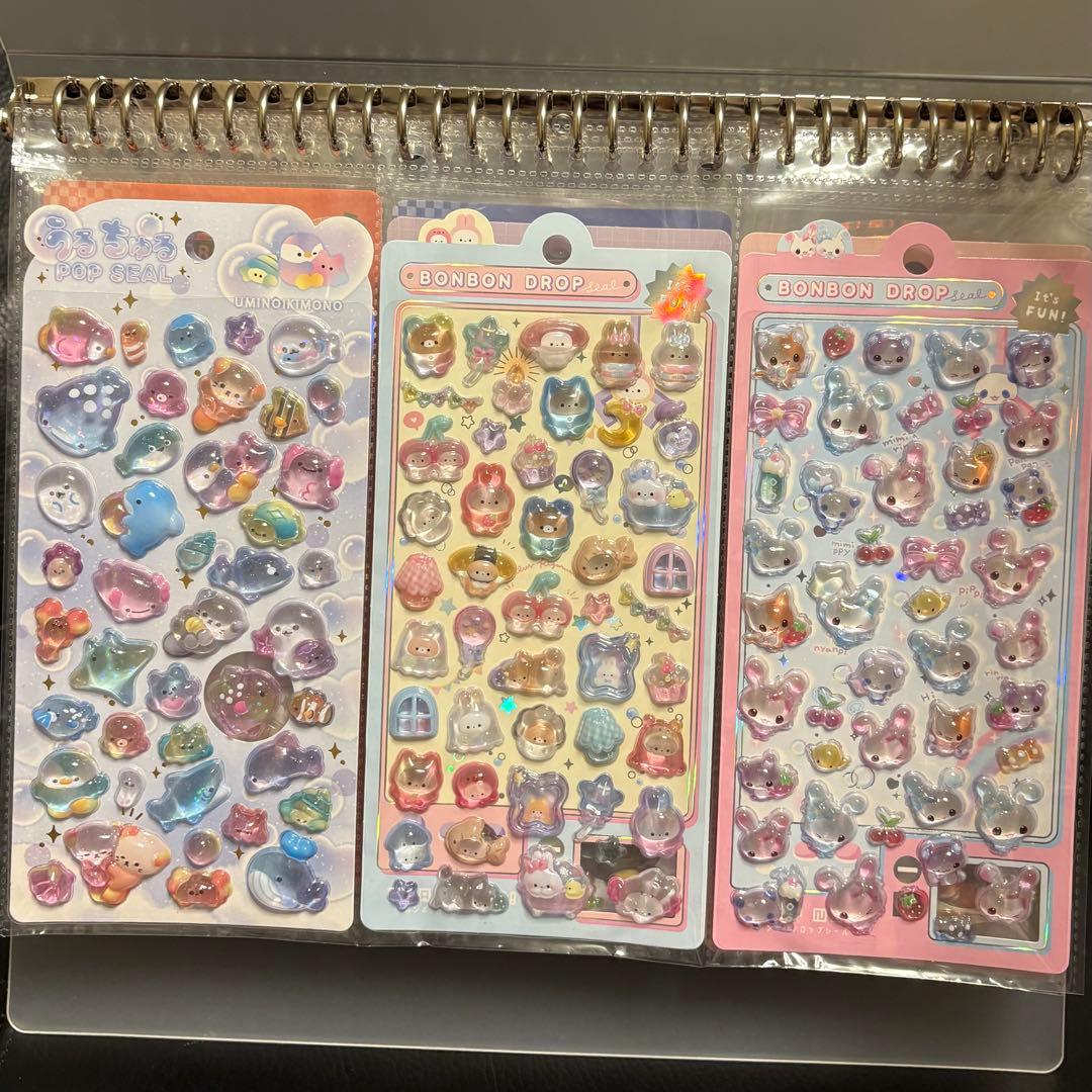 ボンボンドロップ コットンパフィ 18点+ファイルとセリアリフィル まとめ売り