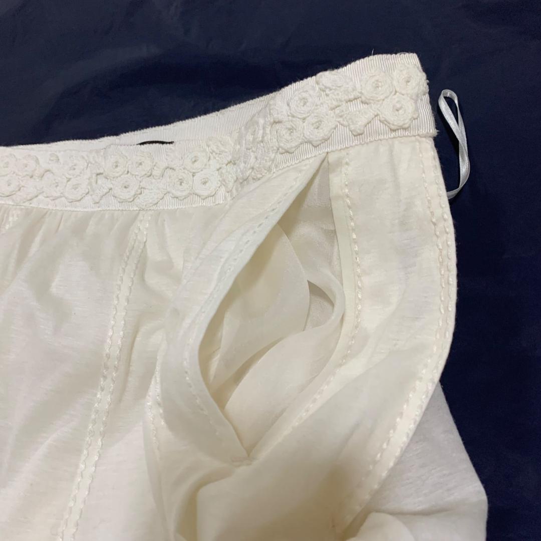 良品✨ルイヴィトン レース 刺繍 フレアスカート 白 ホワイト 34 S
