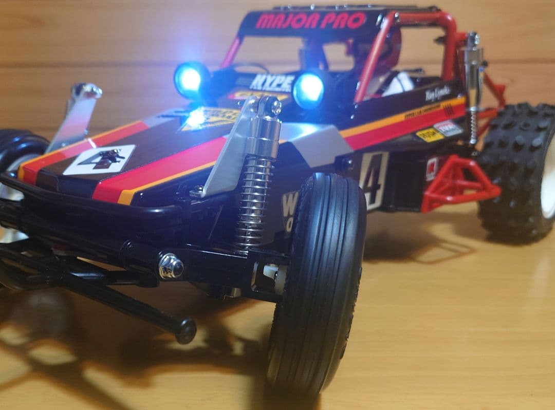 タミヤRCワイルドワンLEDライト付プロポ＆バッテリー充電器付完成品