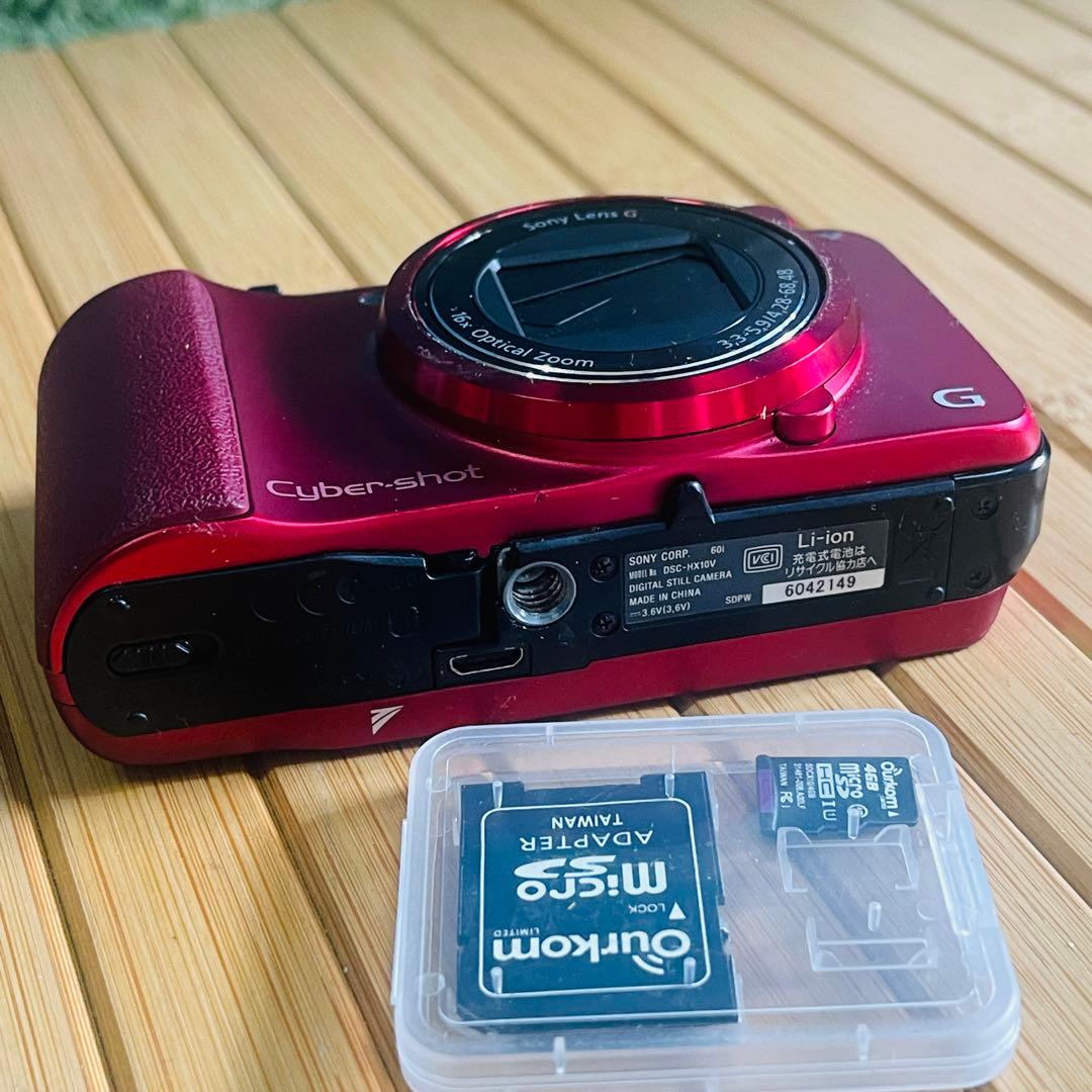 SONY Cyber Shot デジカメ DSC-HX10V レッド 動作品
