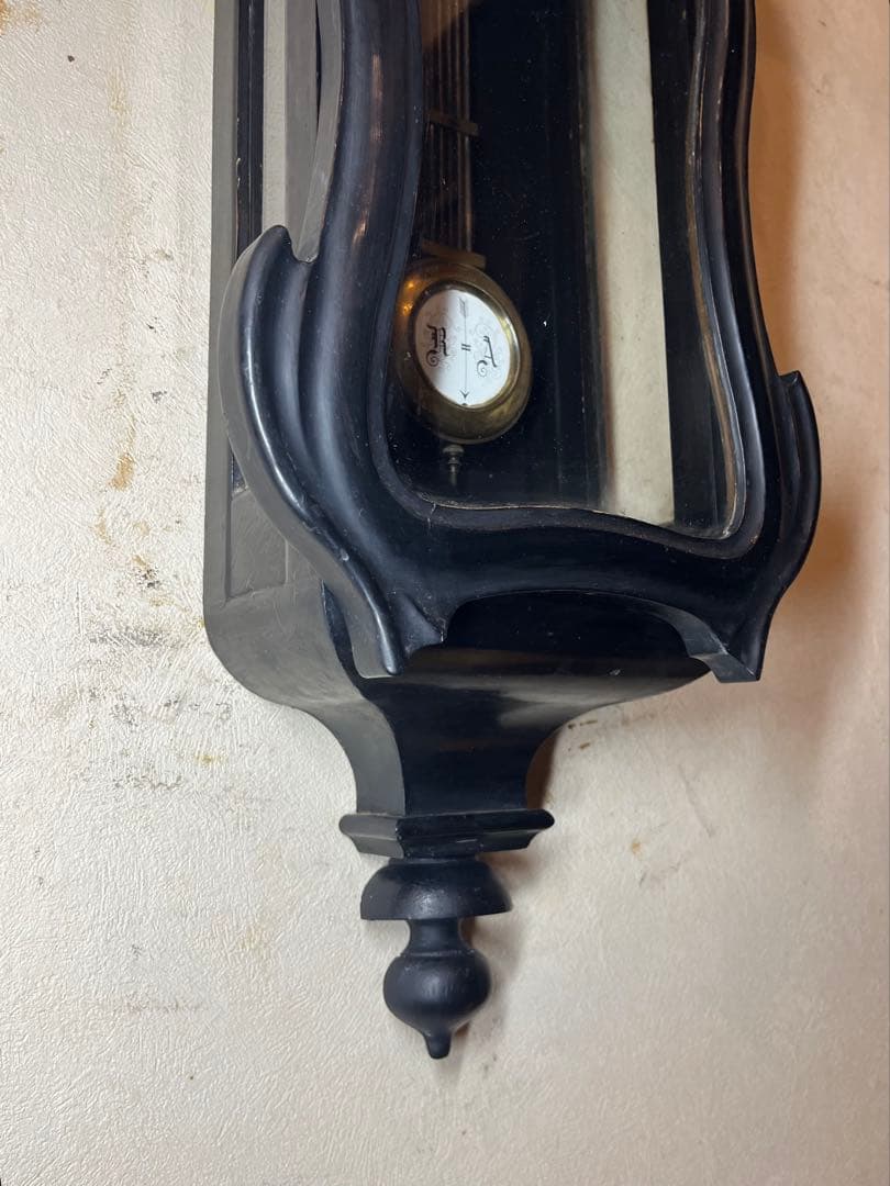 ユンハンス　バイオリン型　柱時計　古時計　振り子　ゼンマイ　レトロ　精工舎