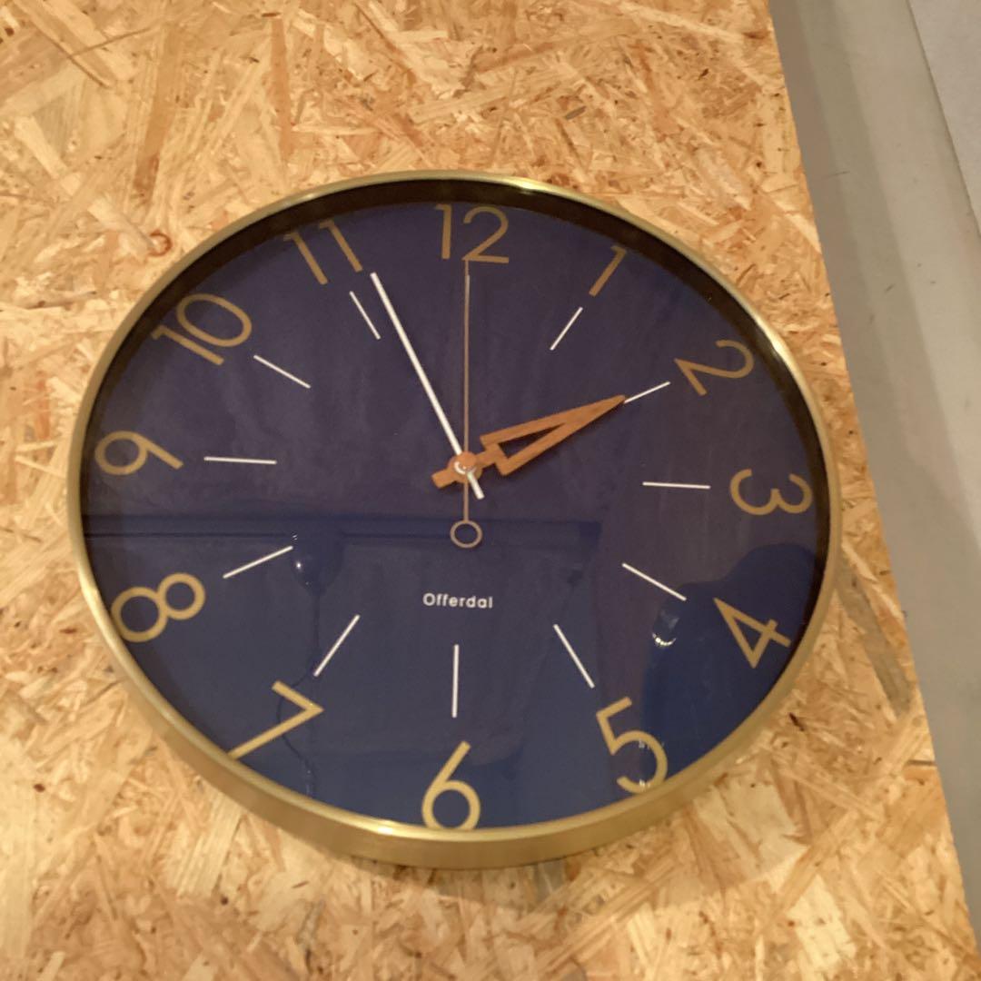Offerdal 掛時計 ネイビー 約30cm