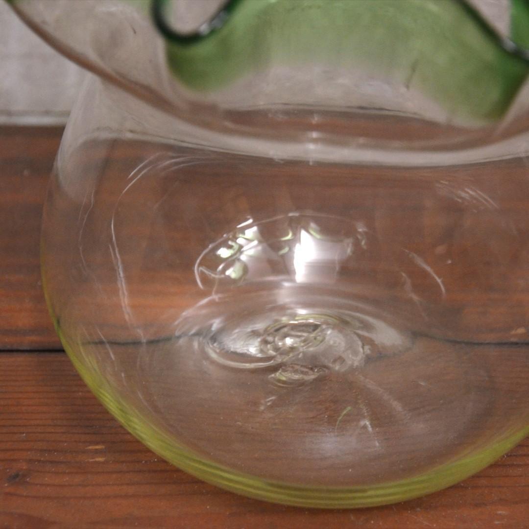 大正ガラス　金魚鉢　アンティーク　レトロ　オブジェ
