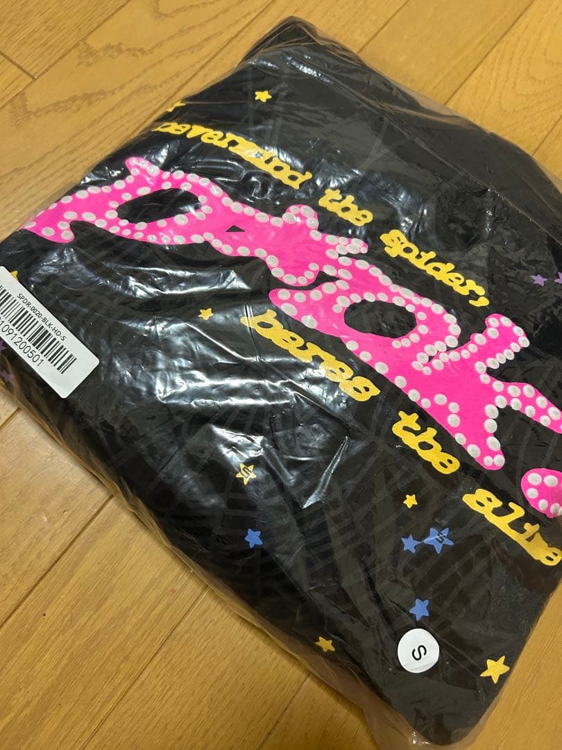 Sp5der P*nk Hoodie (Black Pink) パーカー S