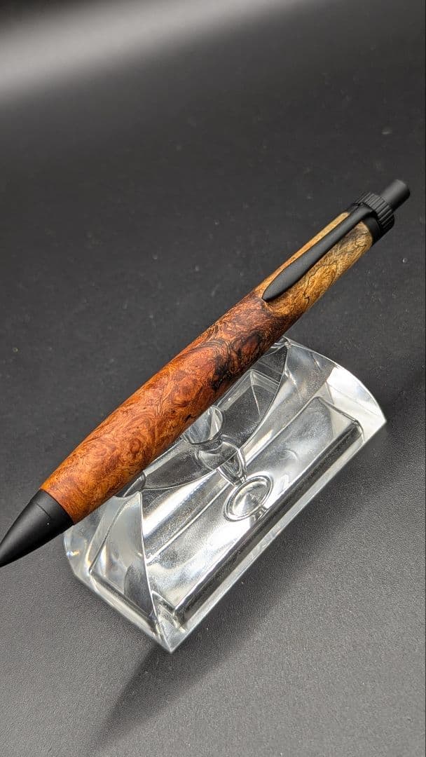 393ペン工房翌檜　花梨　紅白　瘤杢　木軸シャーペン