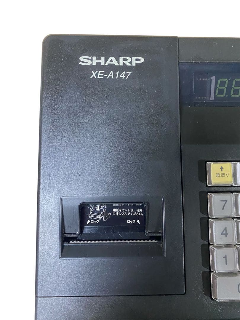 SHARP XEA147レジスタ ブラック 感熱ロール紙10本付 ￼値下げ！