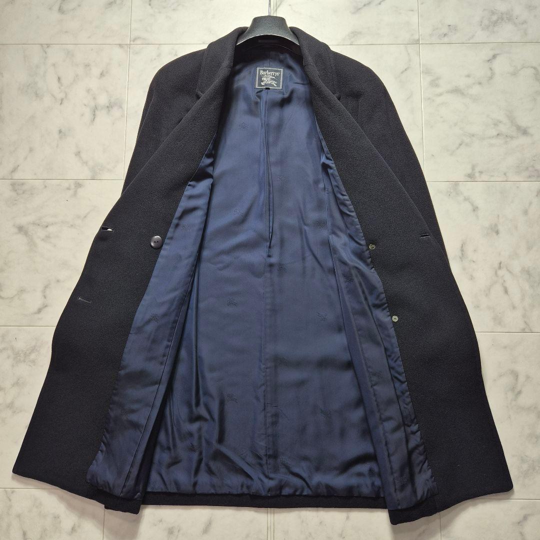 【美品】バーバリー カシミヤ100％ ダブルチェスターコート M