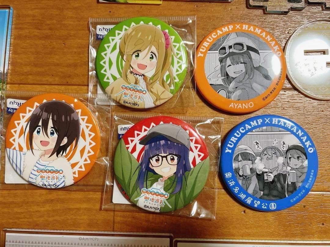 ゆるキャン アクリルスタンド 缶バッジ まとめ セット 浜名湖 限定 聖地巡礼