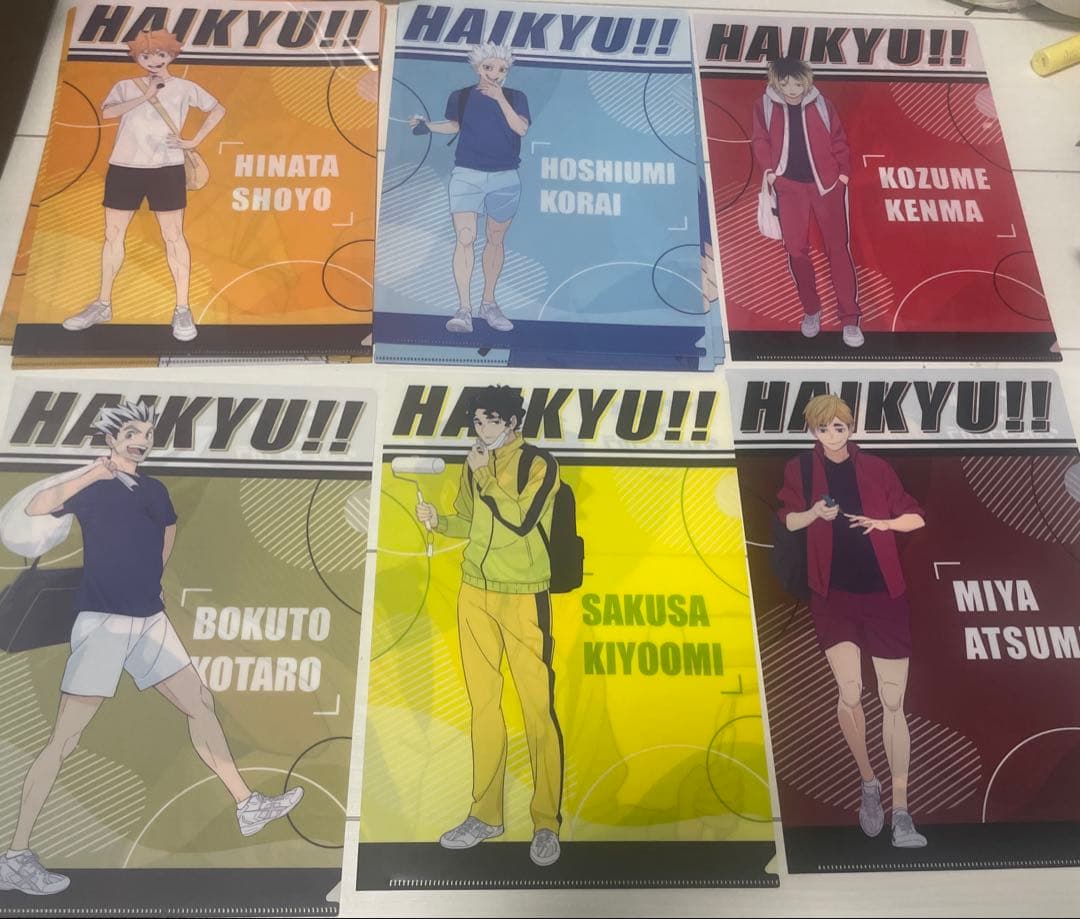 ハイキュー!! クリアファイル マツキヨコラボ第1弾 全種6枚セット