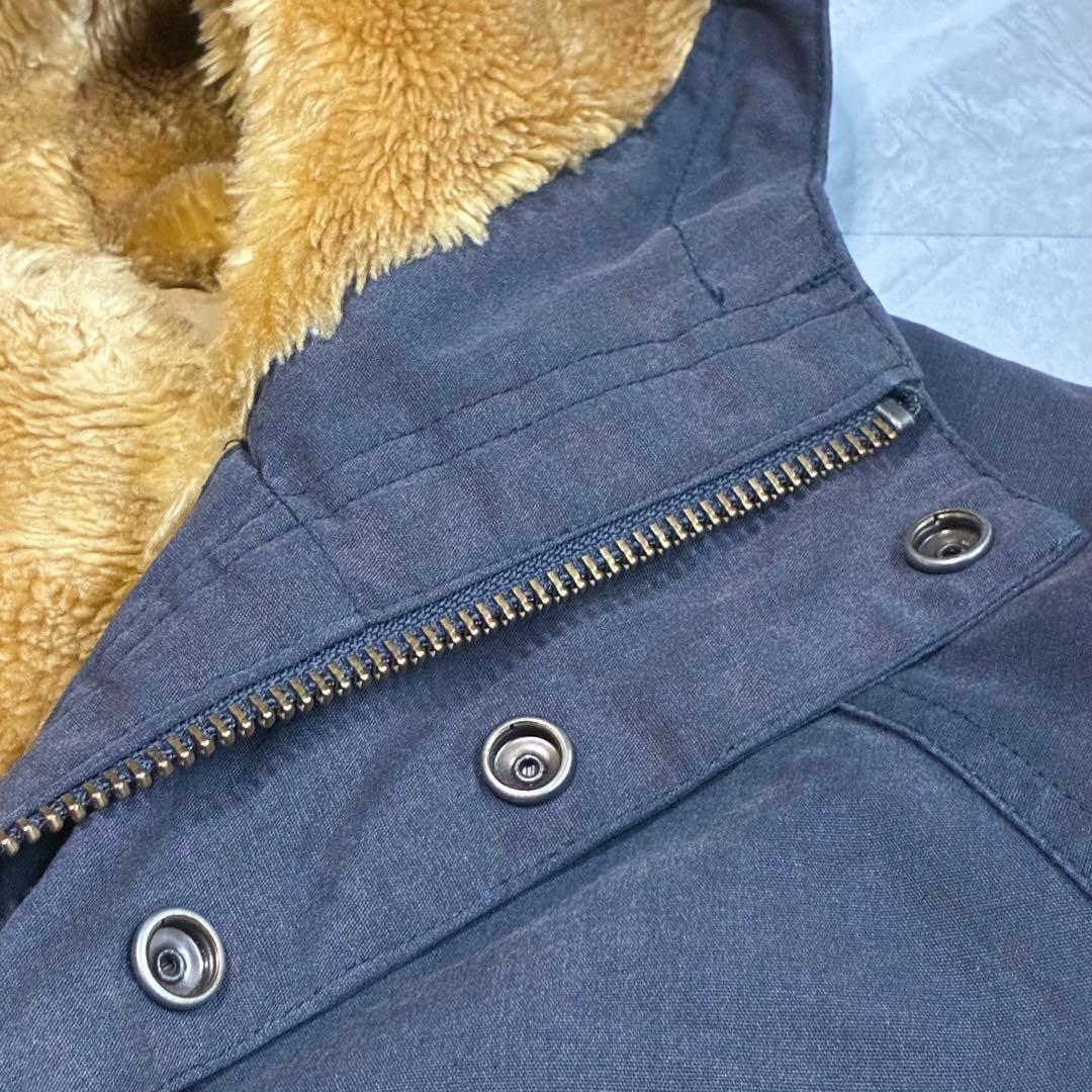 カーハート 裏ボア ダック地パーカー ネイビー アメカジ ストリート ワーク