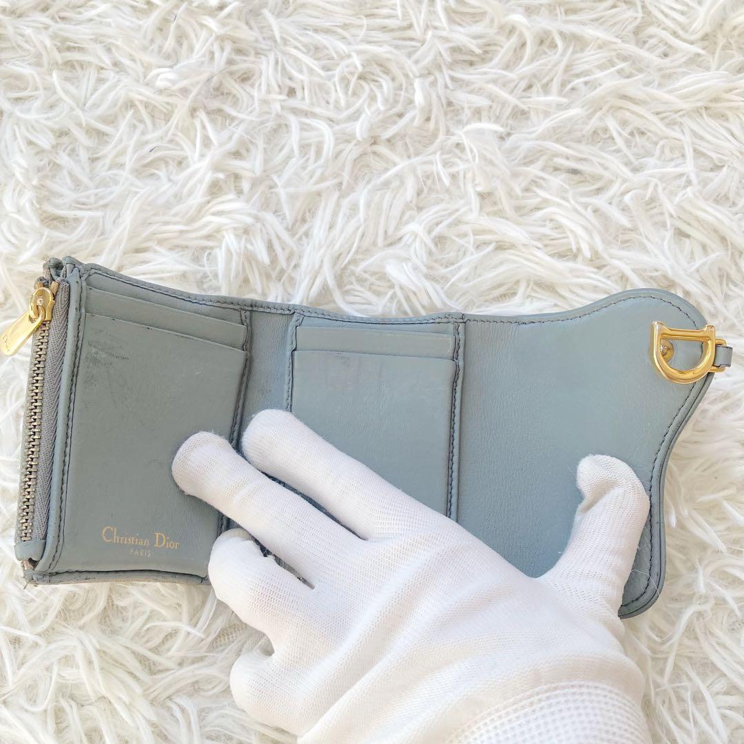 Dior 三つ折り財布 サドル ロータスウォレット オブリーク　ミニウォレット