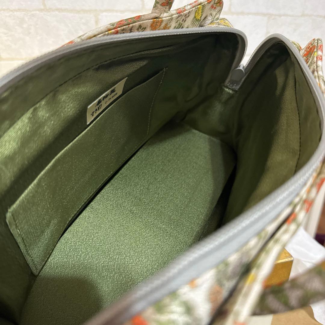 正絹 早雲寺文台裂文様 常きわ 利休バッグ 和装バッグ 名物裂