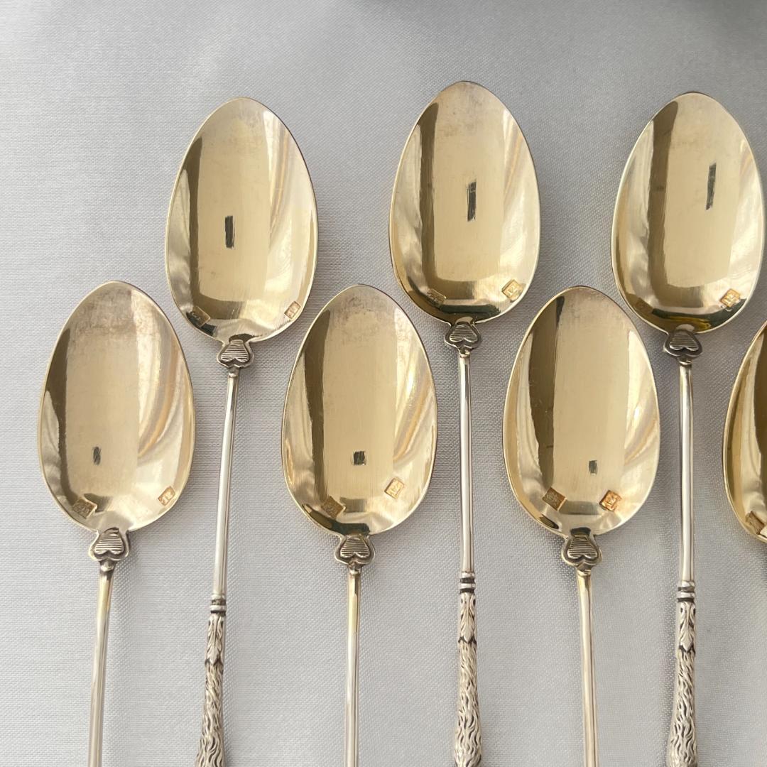 【仏蘭西】 コーヒースプーン　12本【シルバープレート】ケース