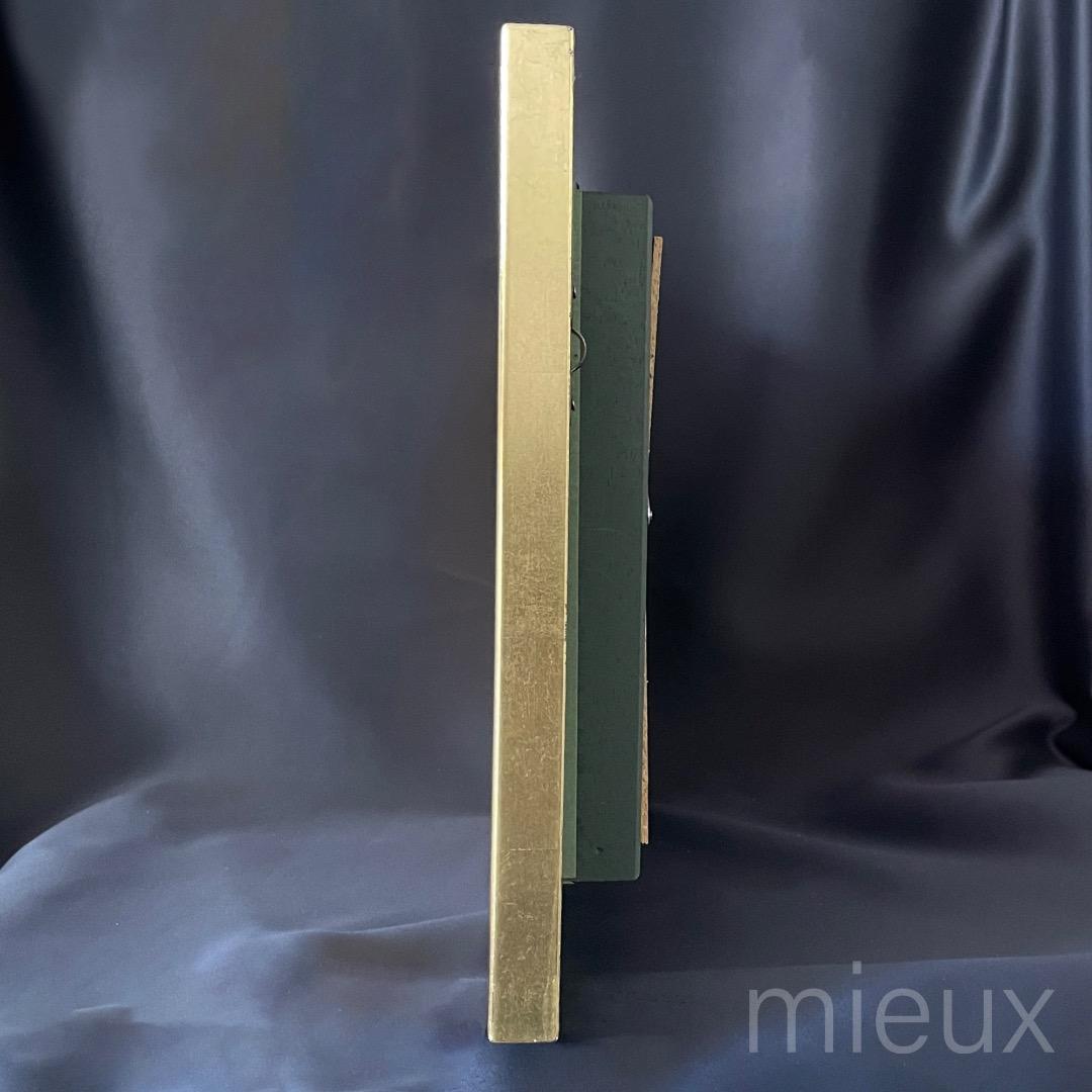 広田釗子「黄色い花」油彩 油絵 額付 サイン入り 中古 美品